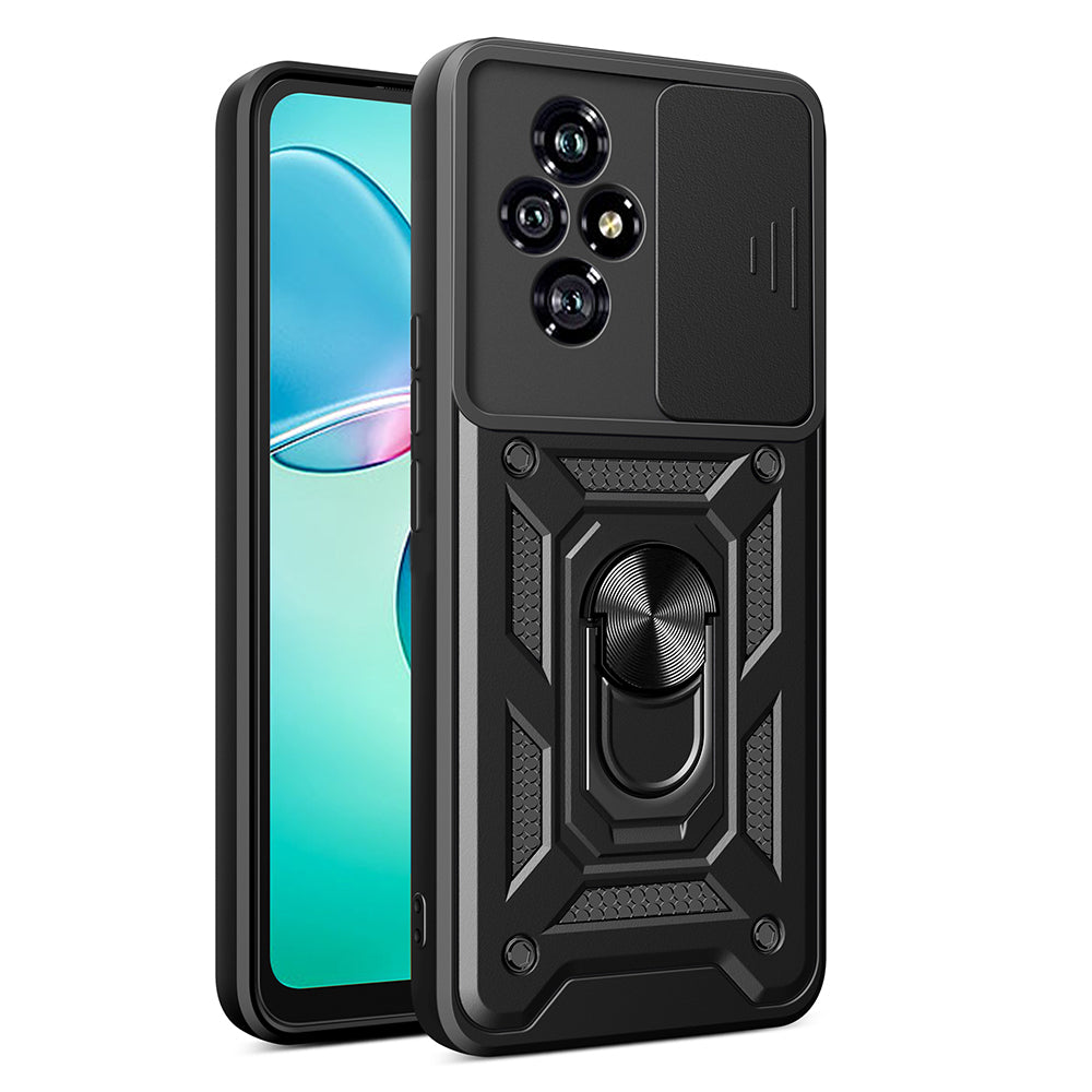 Honor 200 Case Magnetic Stand Camera Protection Zore Sliding Vega Cover Black
