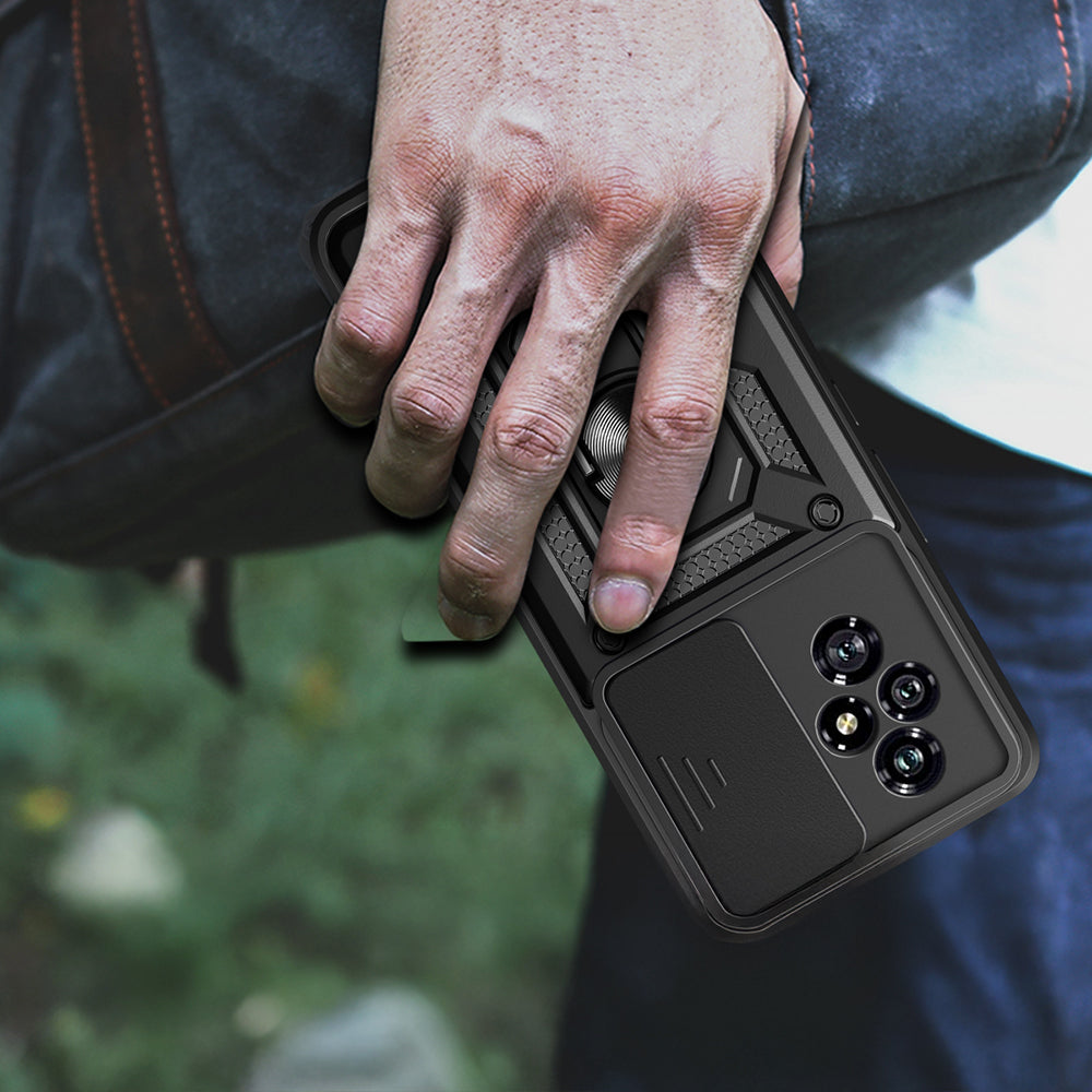 Honor 200 Case Magnetic Stand Camera Protection Zore Sliding Vega Cover Blue