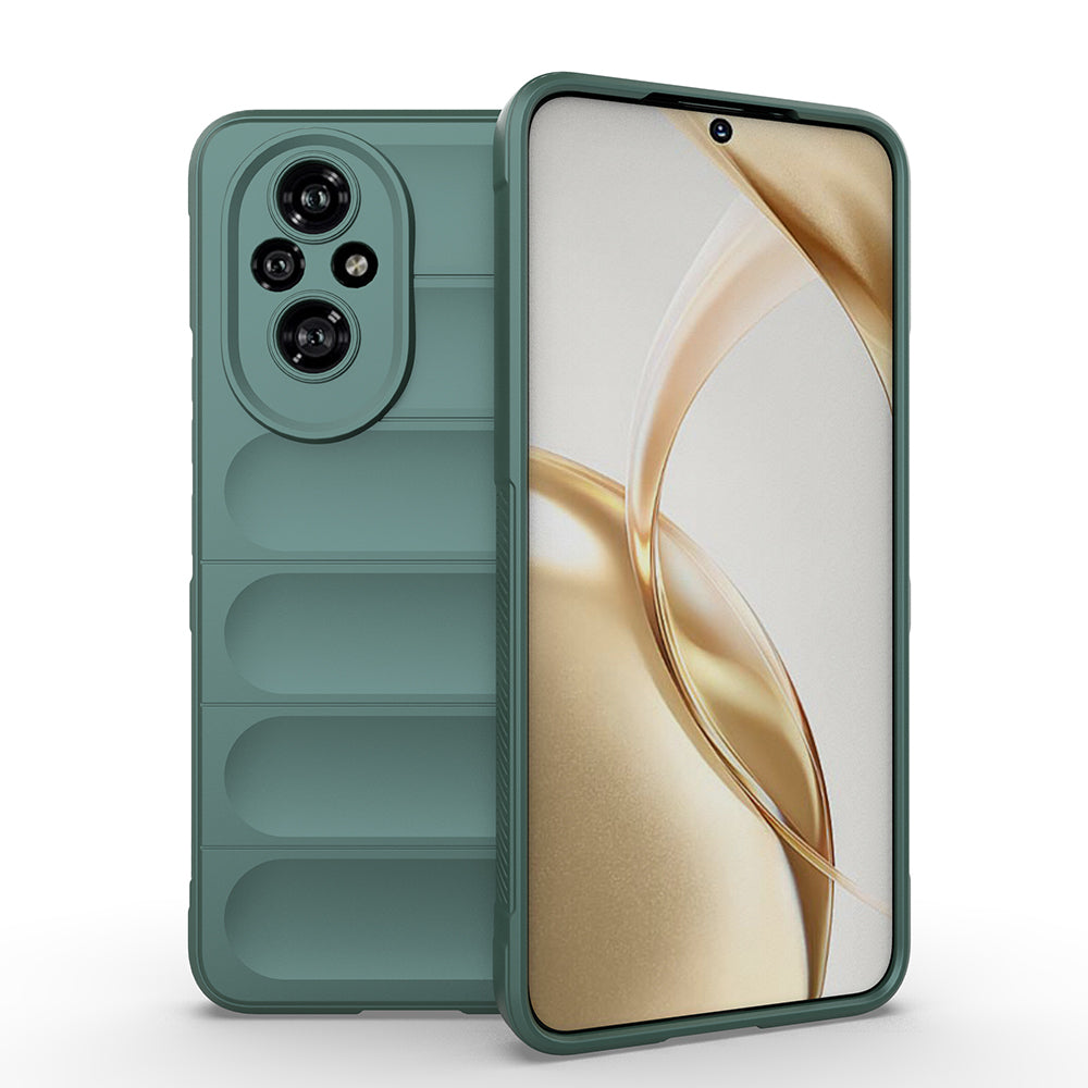 Honor 200 Pro Case Flexible TPU Hollow Back Surface Design Zore Ethnic Silicone Cover Dark Green