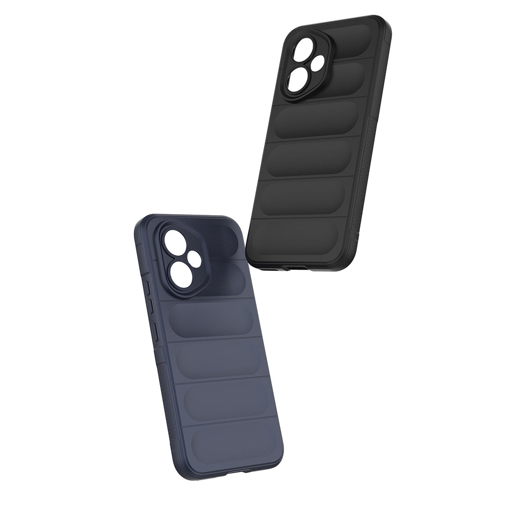 Honor 400 Kılıf Esnek TPU Oyuklu Arka Yüzey Tasarımlı Zore Etnik Silikon Kapak Lacivert