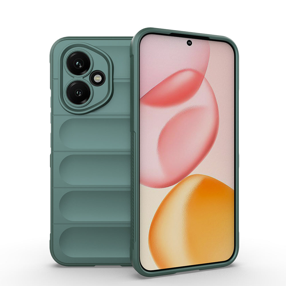 Honor 400 Case Flexible TPU Hollow Back Surface Design Zore Ethnic Silicone Cover Dark Green 