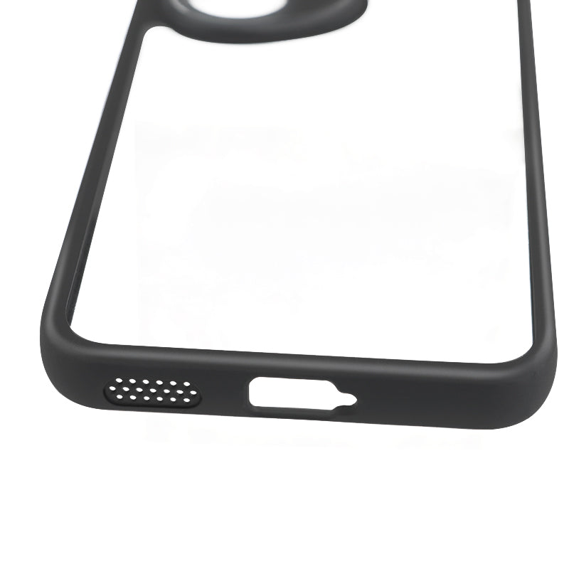 Honor 400 Kılıf Kamera Korumalı Şeffaf Arka Yüzey Zore New Roll Kapak Siyah