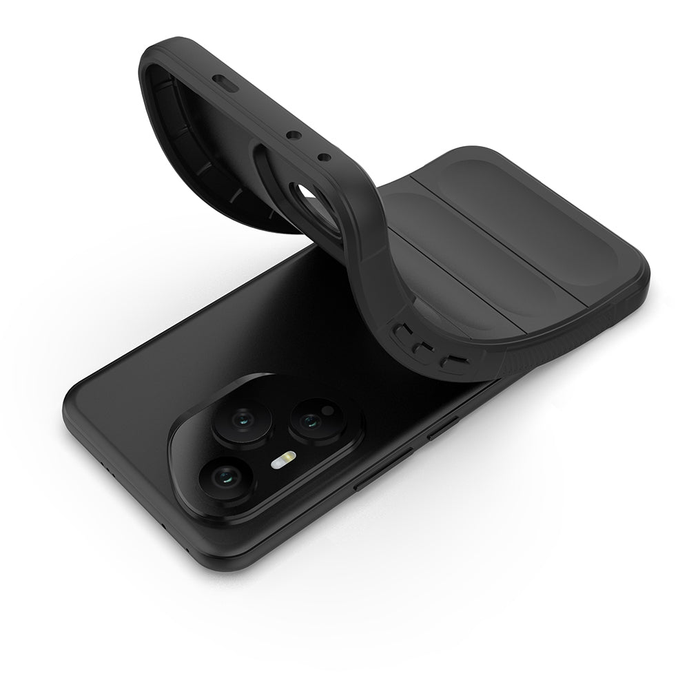 Honor 400 Pro Kılıf Esnek TPU Oyuklu Arka Yüzey Tasarımlı Zore Etnik Silikon Kapak Lacivert