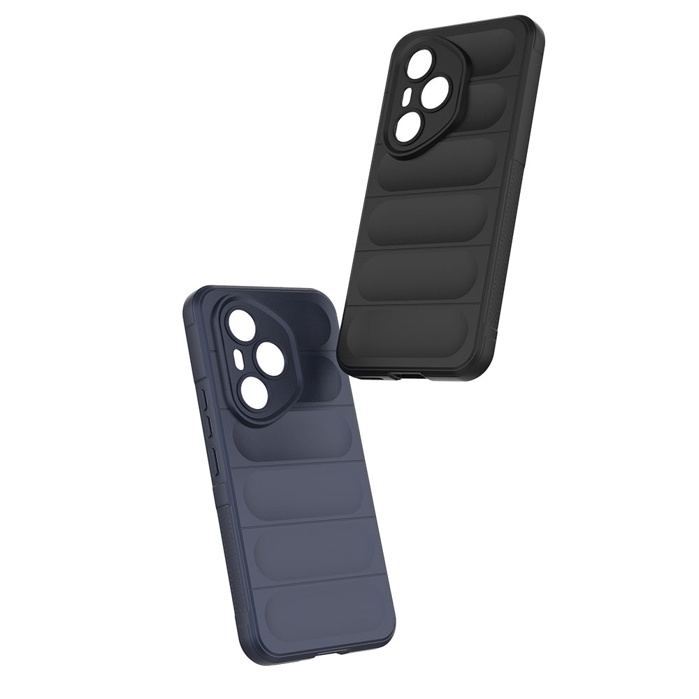 Honor 400 Pro Kılıf Esnek TPU Oyuklu Arka Yüzey Tasarımlı Zore Etnik Silikon Kapak Koyu Yeşil