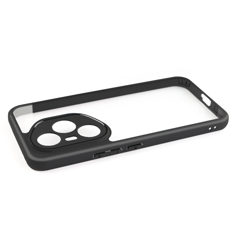 Honor 400 Pro Kılıf Kamera Korumalı Şeffaf Arka Yüzey Zore New Roll Kapak Siyah