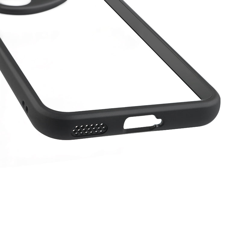 Honor 400 Pro Kılıf Kamera Korumalı Şeffaf Arka Yüzey Zore New Roll Kapak Siyah