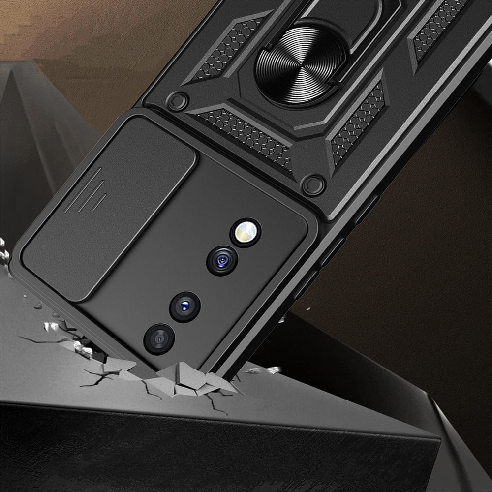 Honor 70 Case Magnetic Stand Camera Protection Zore Sliding Vega Cover Black