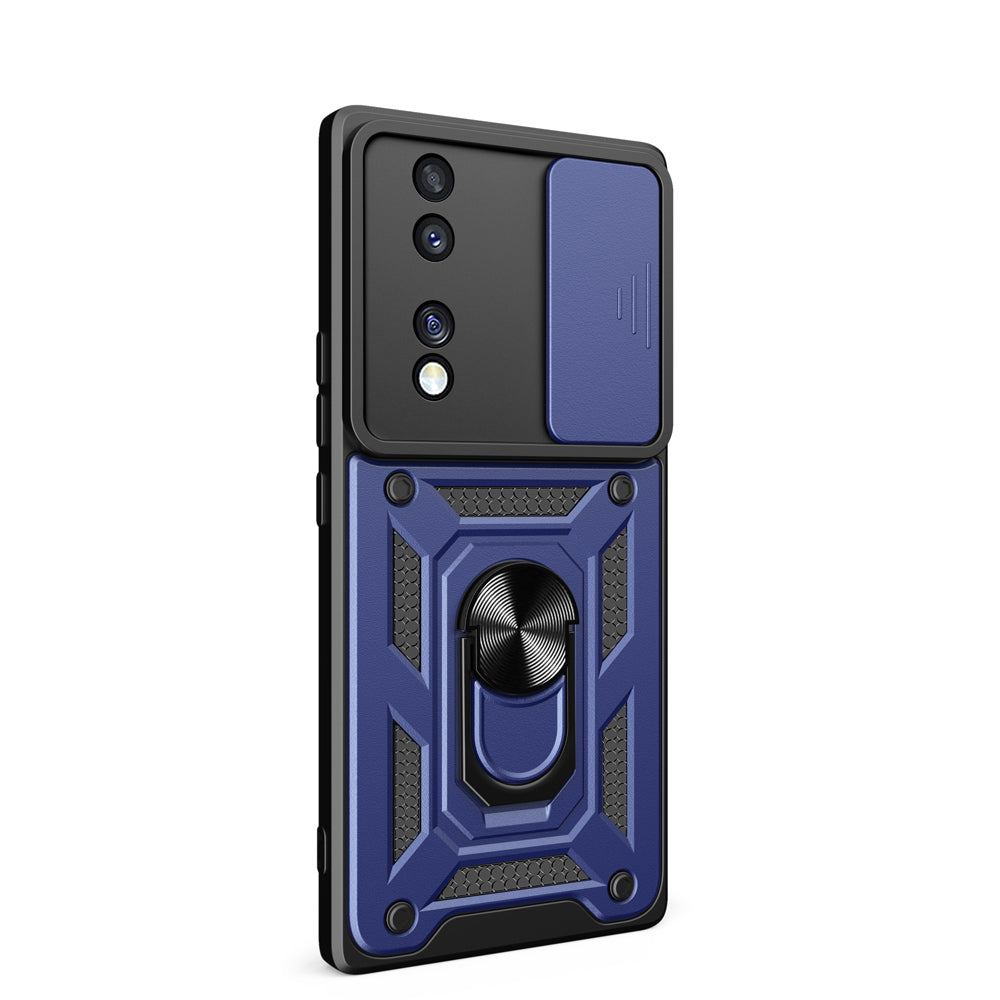Honor 70 Case Magnetic Stand Camera Protection Zore Sliding Vega Cover Blue