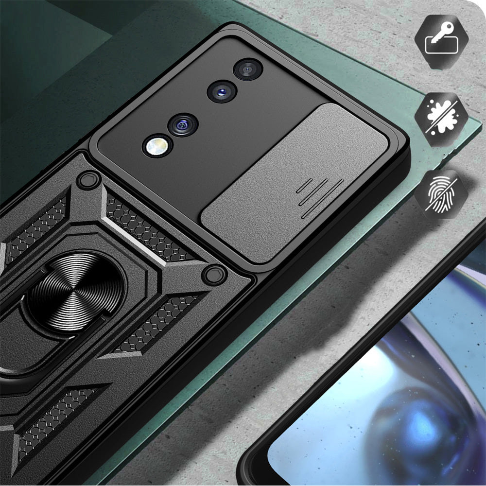 Honor 70 Case Magnetic Stand Camera Protection Zore Sliding Vega Cover Blue