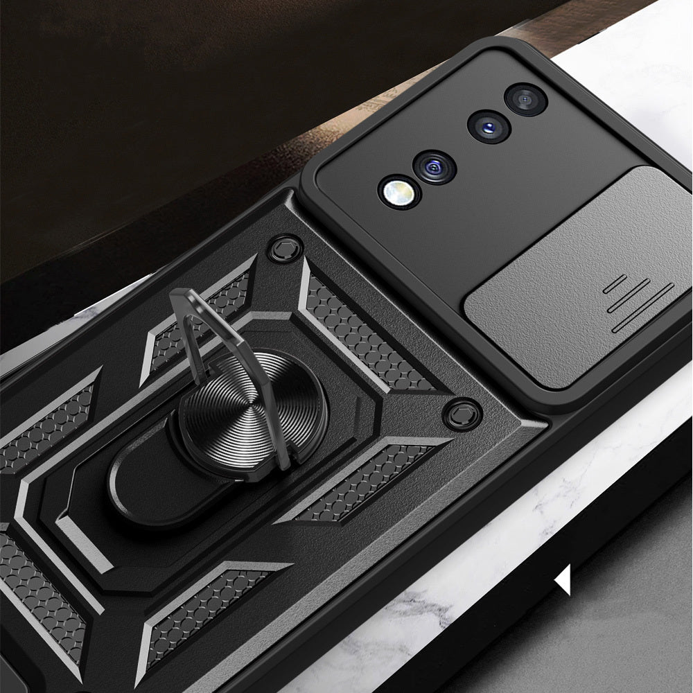 Honor 70 Case Magnetic Stand Camera Protection Zore Sliding Vega Cover Black