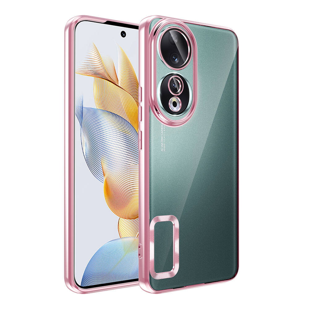 Honor 90 Case Camera Protection Logo Showing Zore Omega Cover Rose Gold 
