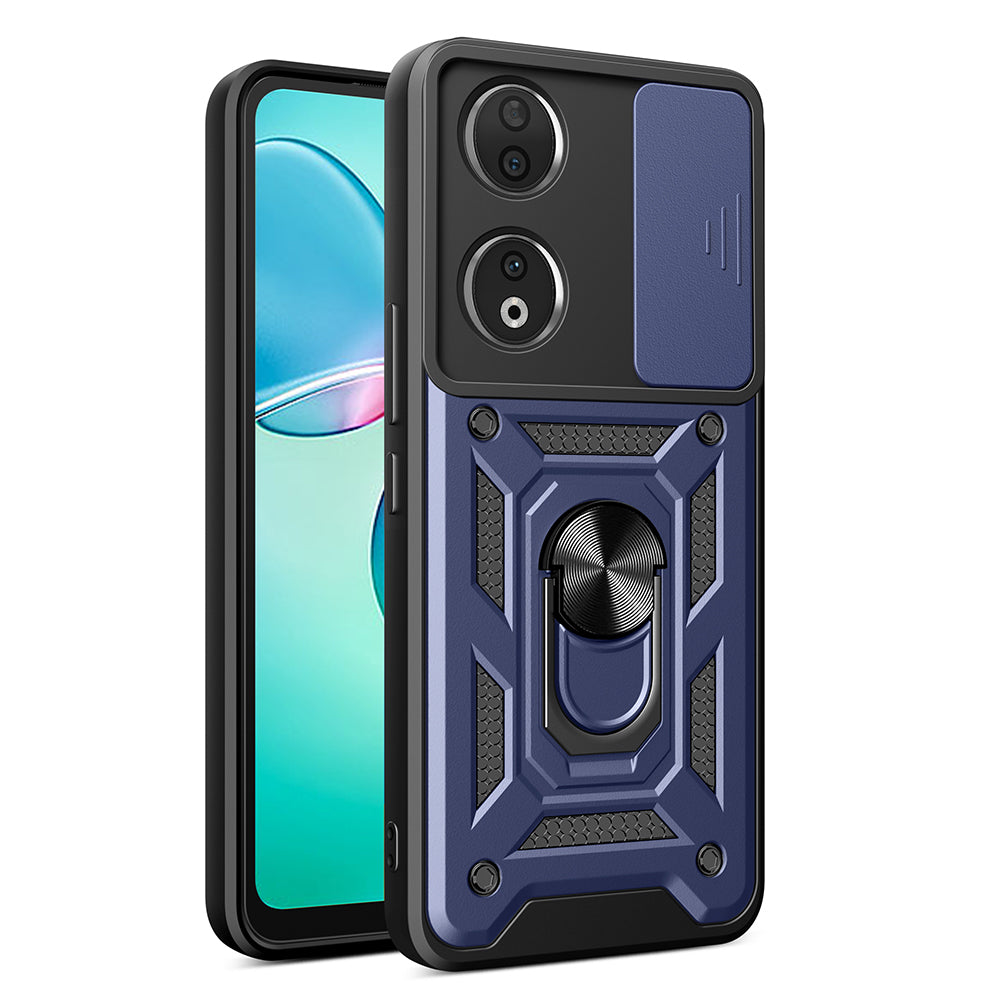 Honor 90 Case Magnetic Stand Camera Protection Zore Sliding Vega Cover Black