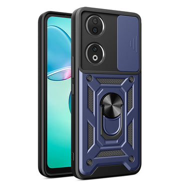 Honor 90 Case Magnetic Stand Camera Protection Zore Sliding Vega Cover Black