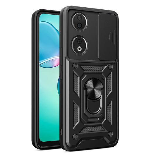 Honor 90 Case Magnetic Stand Camera Protection Zore Sliding Vega Cover Black