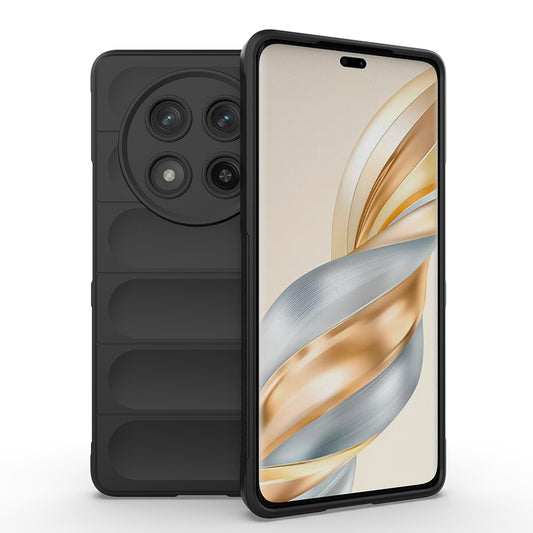 Honor Magic 7 Lite Case Flexible TPU Hollow Back Surface Design Zore Ethnic Silicone Cover Black