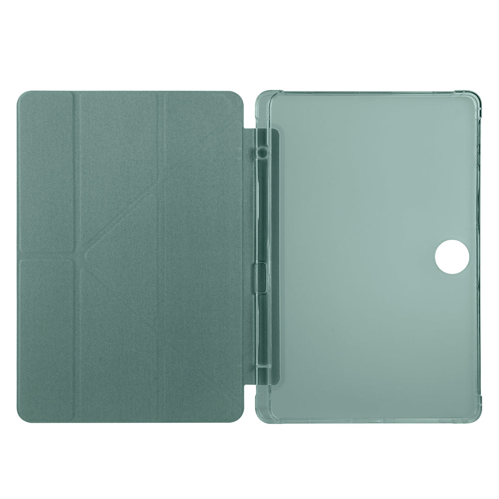Honor Pad 9 Case Zore Tri Folding Stand Case with Pen Compartment Dark Green