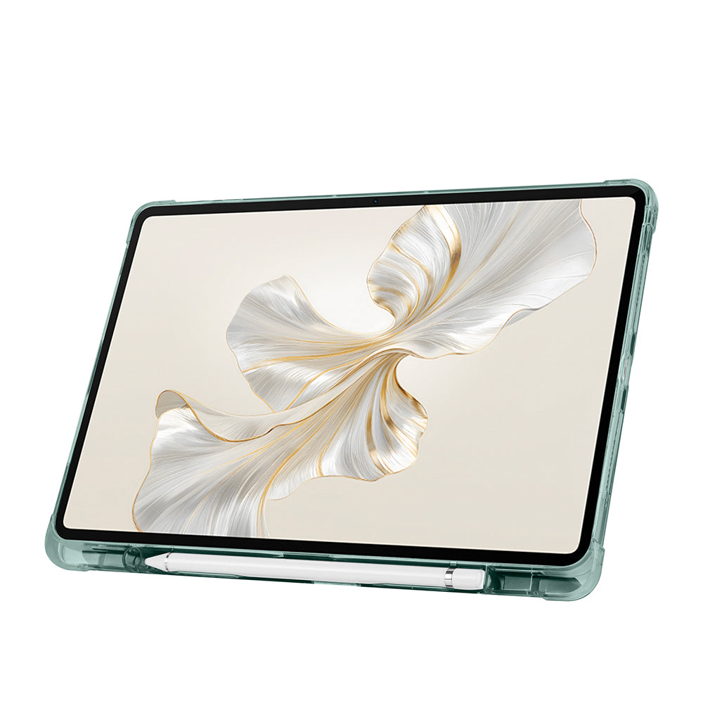 Honor Pad 9 Case Zore Tri Folding Stand Case with Pen Compartment Rose Gold