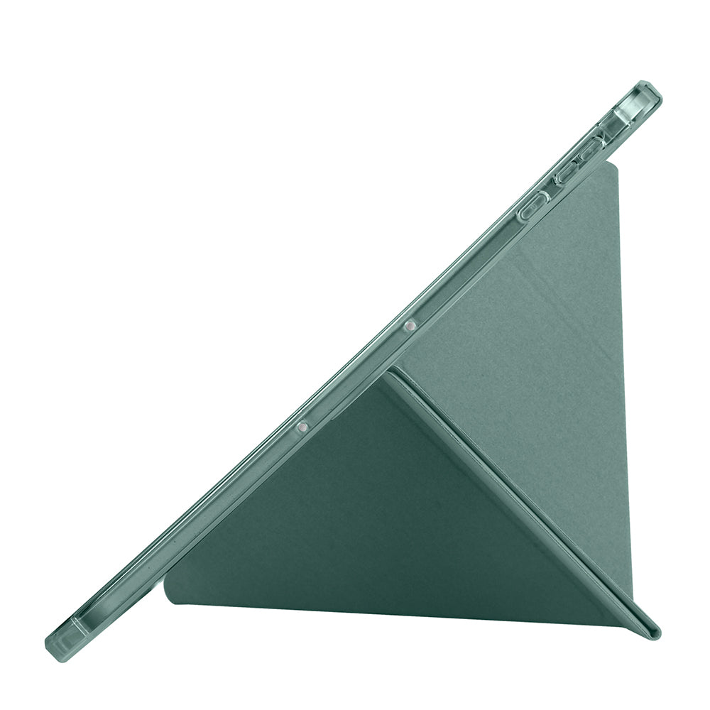 Honor Pad 9 Case Zore Tri Folding Stand Case with Pen Compartment Dark Green