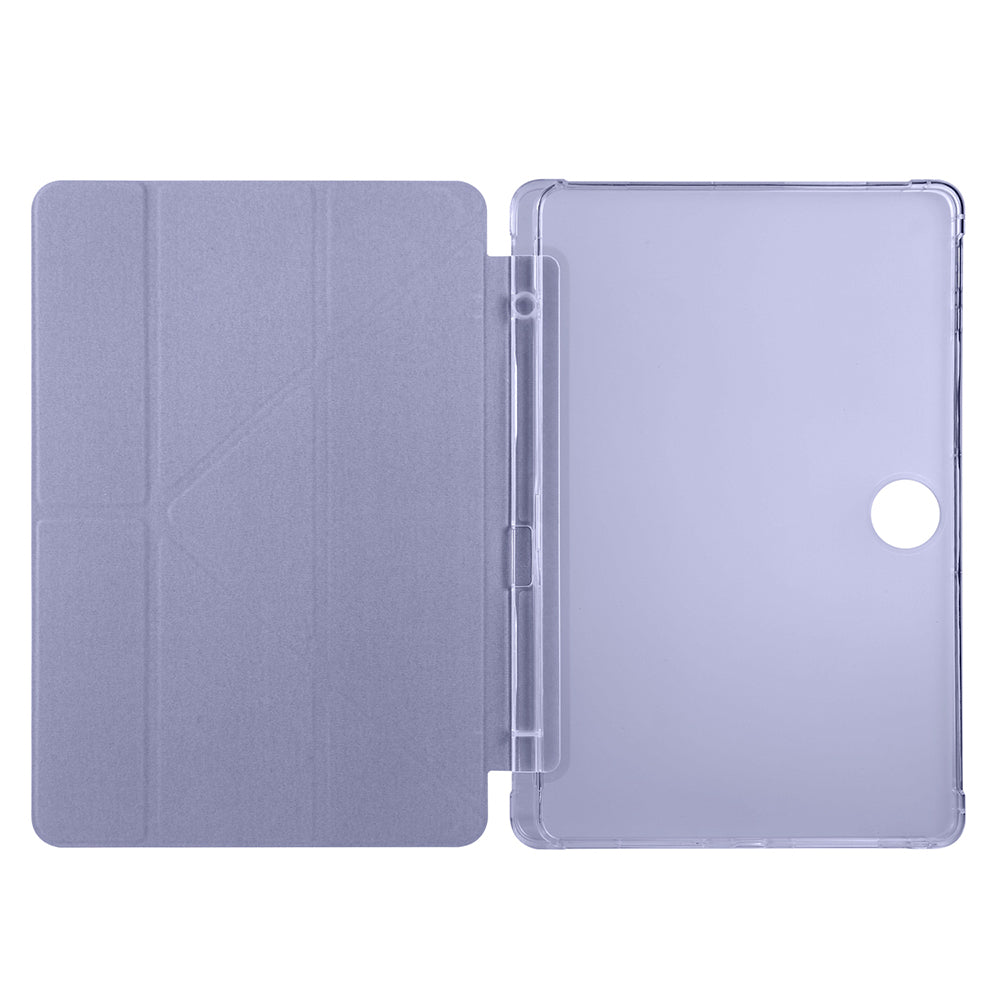 Honor Pad 9 Case Zore Tri Folding Stand Case with Pen Compartment Purple