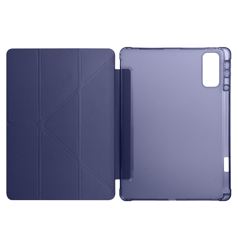 Honor Pad GT Case Zore Tri Folding Stand Case with Pen Compartment Navy Blue