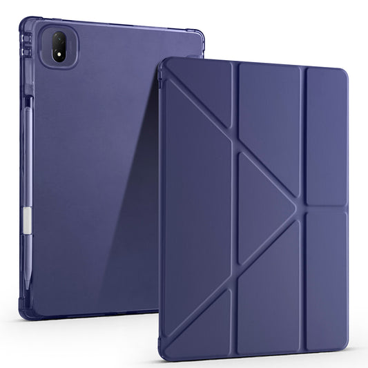 Honor Pad GT Pro Case Zore Tri Folding Stand Case with Pen Compartment Navy Blue