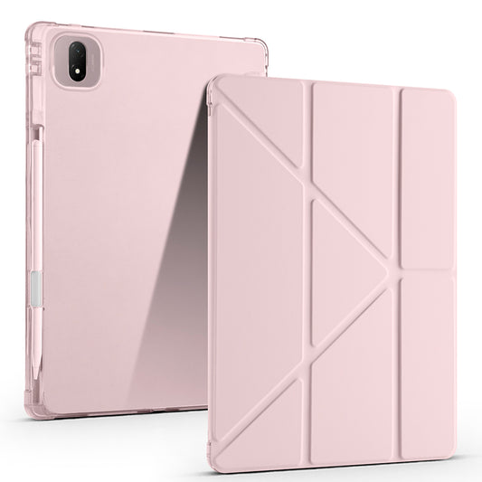 Honor Pad GT Pro Case Zore Tri Folding Stand Case with Pen Compartment Rose Gold