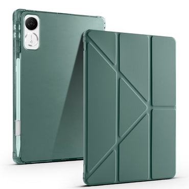 Honor Pad V9 Case Zore Tri Folding Stand Case with Pen Compartment Rose Gold