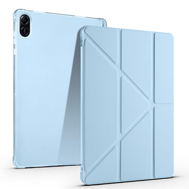 Honor Pad X8A Case Zore Tri Folding Stand Case with Pen Compartment Navy Blue