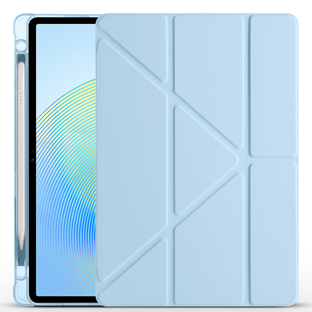 Honor Pad X8A Case Zore Tri Folding Stand Case with Pen Compartment Dark Green