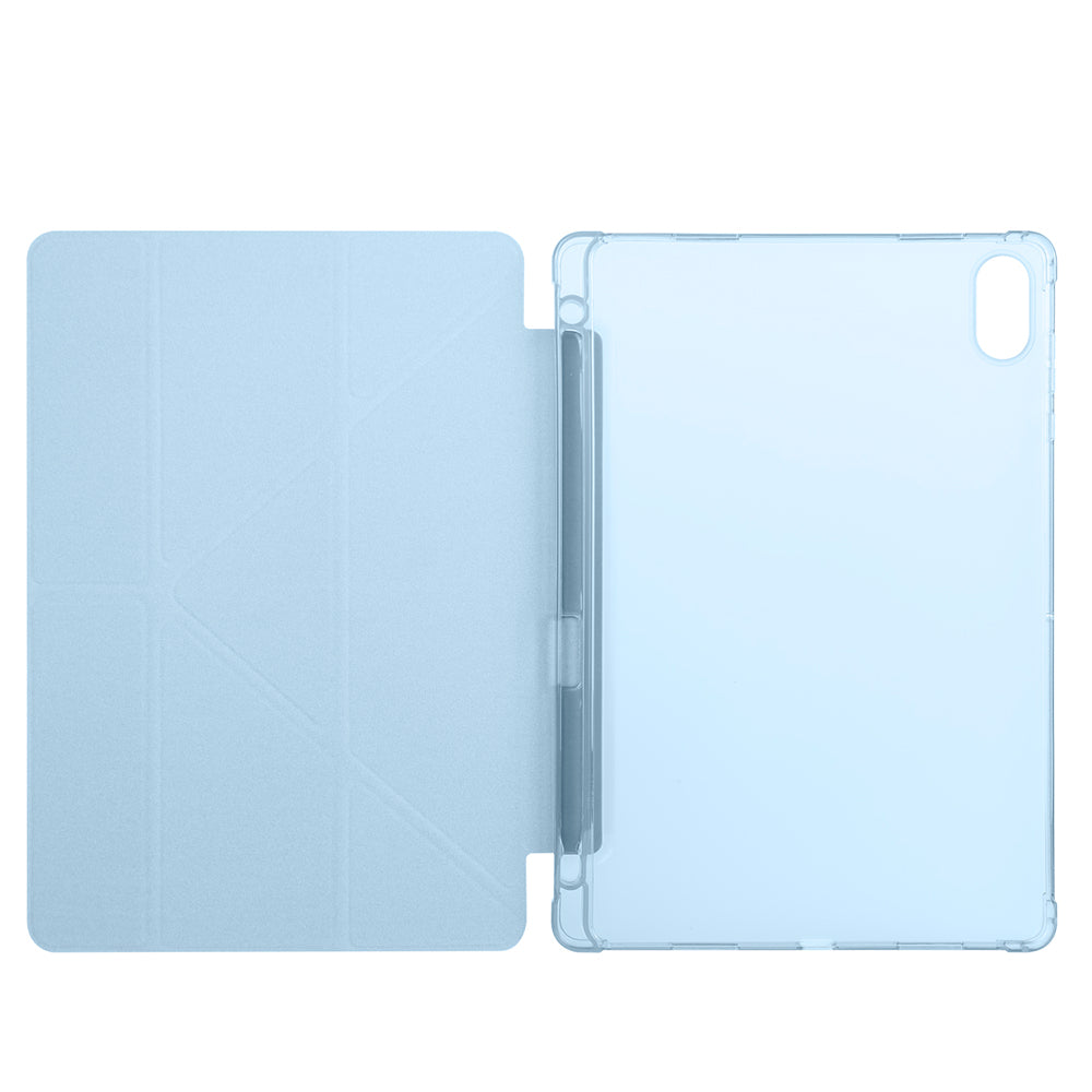 Honor Pad X8A Case Zore Tri Folding Stand Case with Pen Compartment Navy Blue