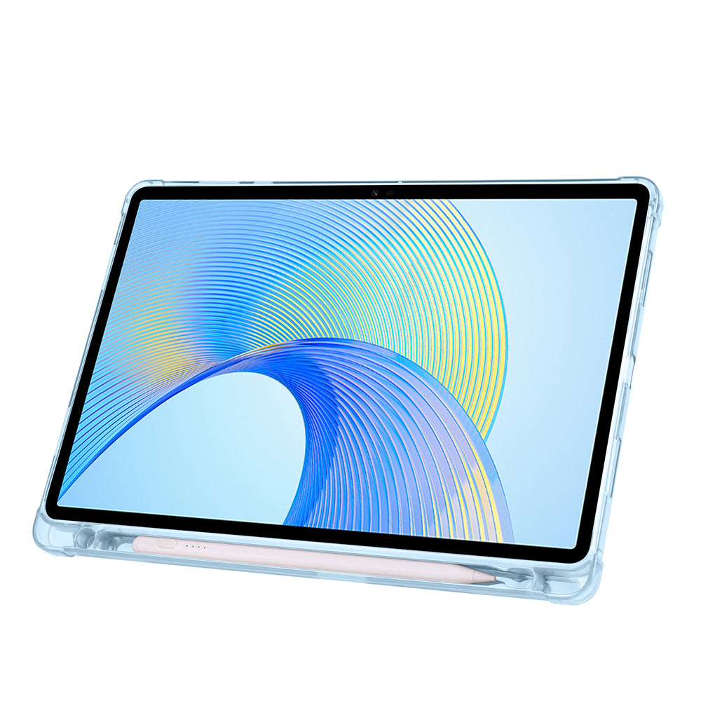 Honor Pad X8A Case Zore Tri Folding Stand Case with Pen Compartment Blue