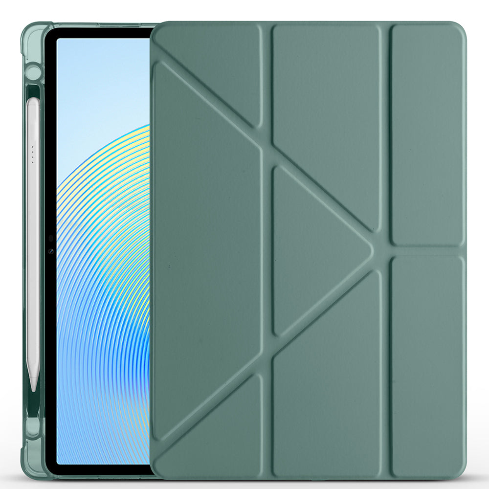 Honor Pad X8A Case Zore Tri Folding Stand Case with Pen Compartment Blue