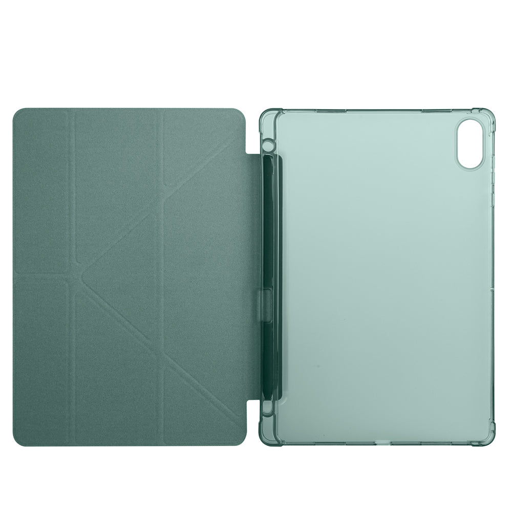 Honor Pad X8A Case Zore Tri Folding Stand Case with Pen Compartment Navy Blue