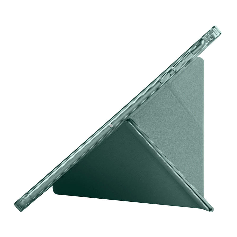 Honor Pad X8A Case Zore Tri Folding Stand Case with Pen Compartment Dark Green