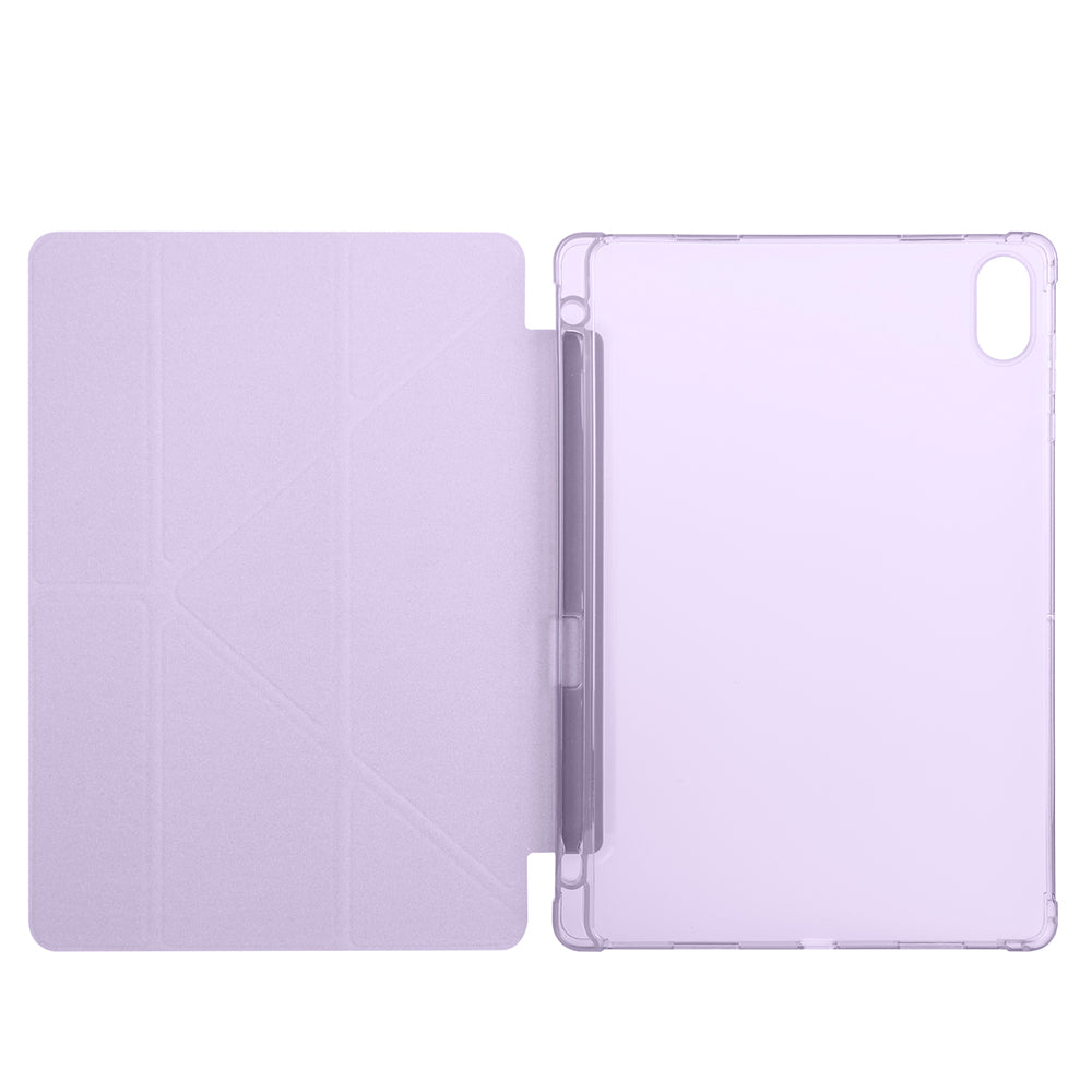 Honor Pad X8A Case Zore Tri Folding Stand Case with Pen Compartment Blue