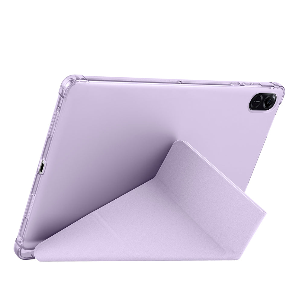 Honor Pad X8A Case Zore Tri Folding Stand Case with Pen Compartment Lilac