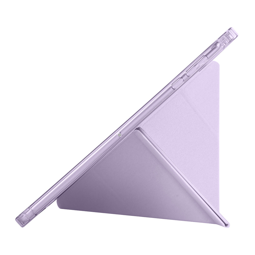 Honor Pad X8A Case Zore Tri Folding Stand Case with Pen Compartment Lilac