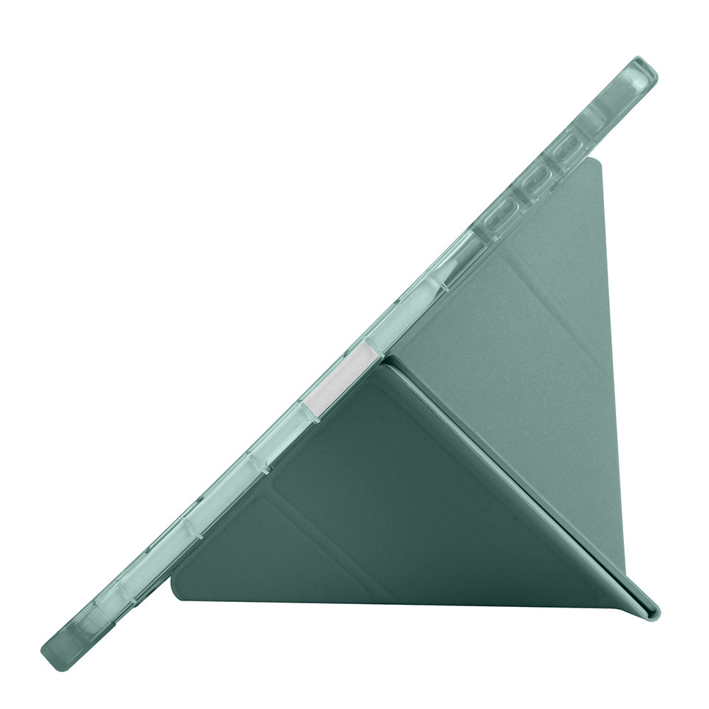 Honor Pad X9 Pro Case Zore Tri Folding Stand Case with Pen Compartment Dark Green