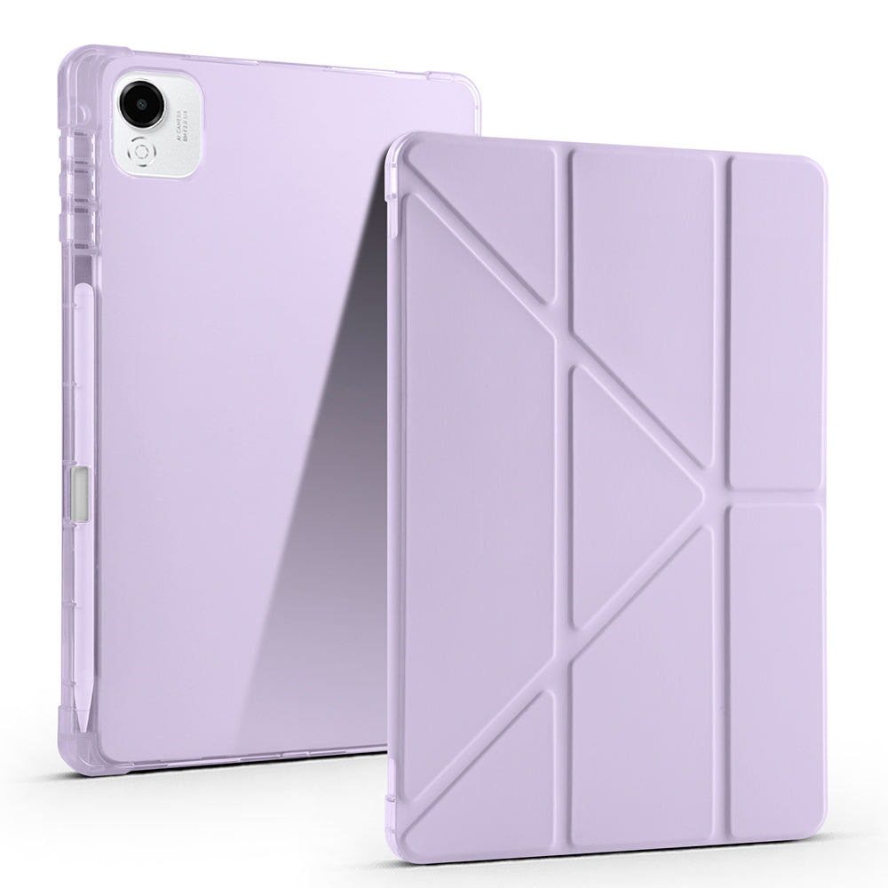 Honor Pad X9 Pro Case Zore Tri Folding Stand Case with Pen Compartment Lilac