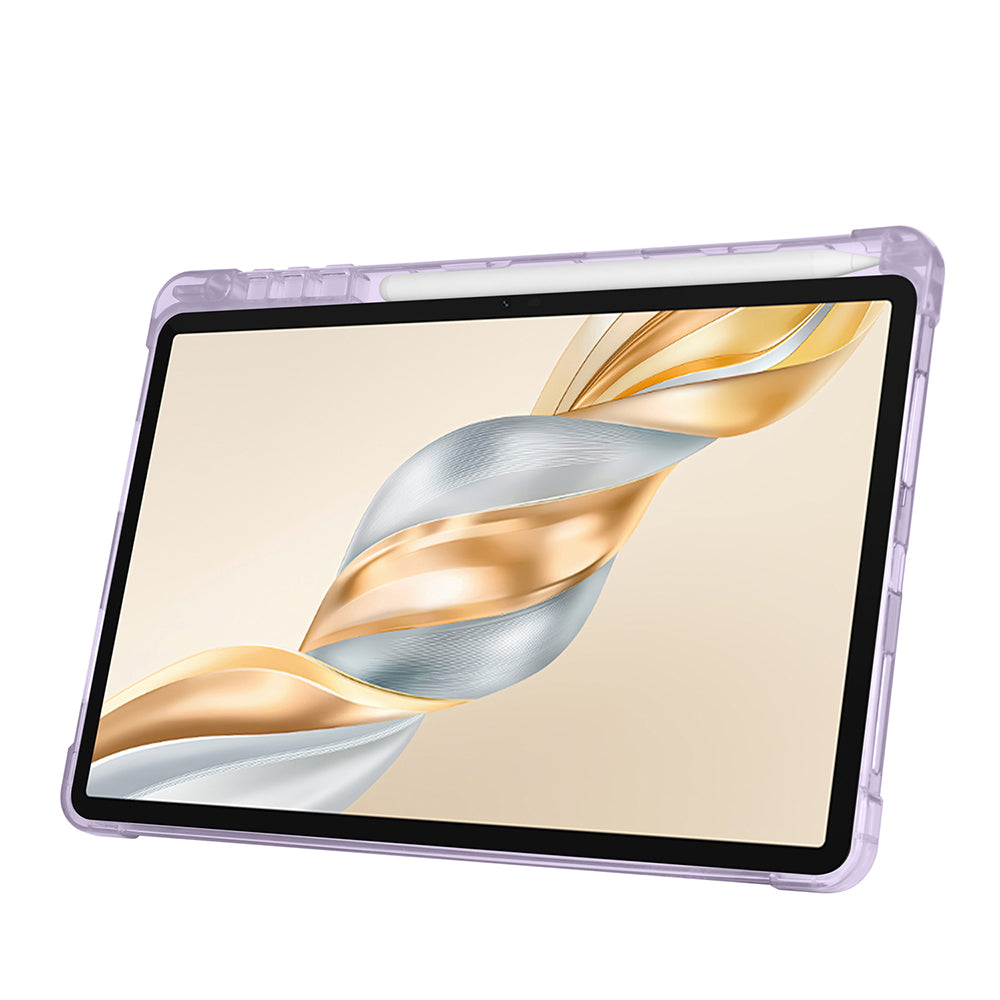 Honor Pad X9A Case Zore Tri Folding Stand Case with Pen Compartment Rose Gold