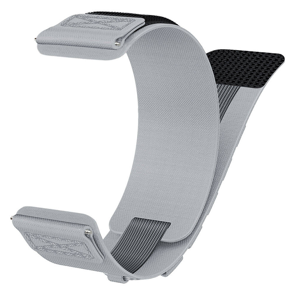 Huawei GT2 46mm Zore KRD-112 22mm Orbital Braided Rope Design Nylon Fabric Mesh Strap Gray 
