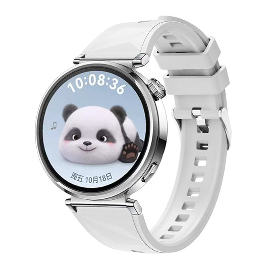 Huawei GT4 41mm Zore KRD-129 18mm Silicone Band Strap White