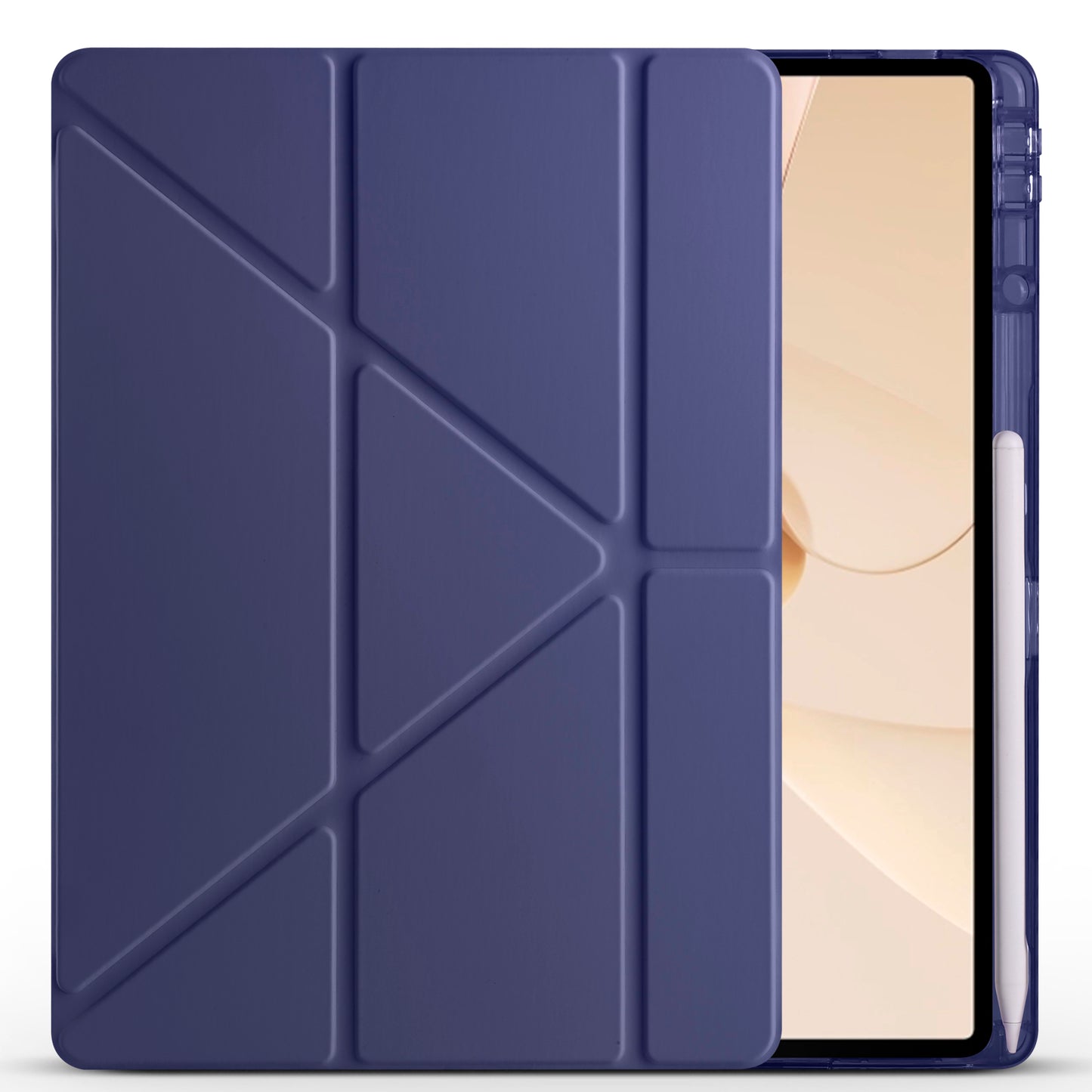 Huawei Matepad 12X Case Zore Tri Folding Stand Case with Pen Compartment Navy Blue