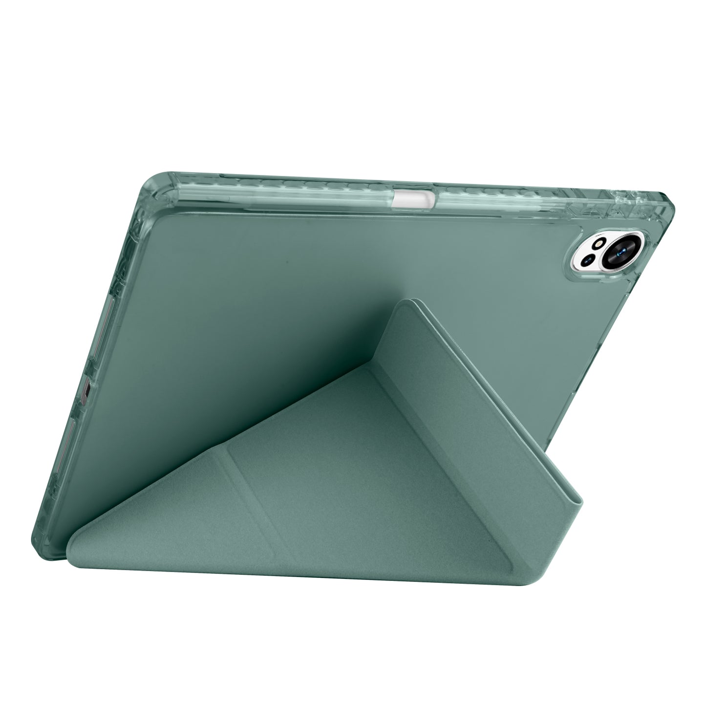 Huawei Matepad 12X Case Zore Tri Folding Stand Case with Pen Compartment Dark Green 