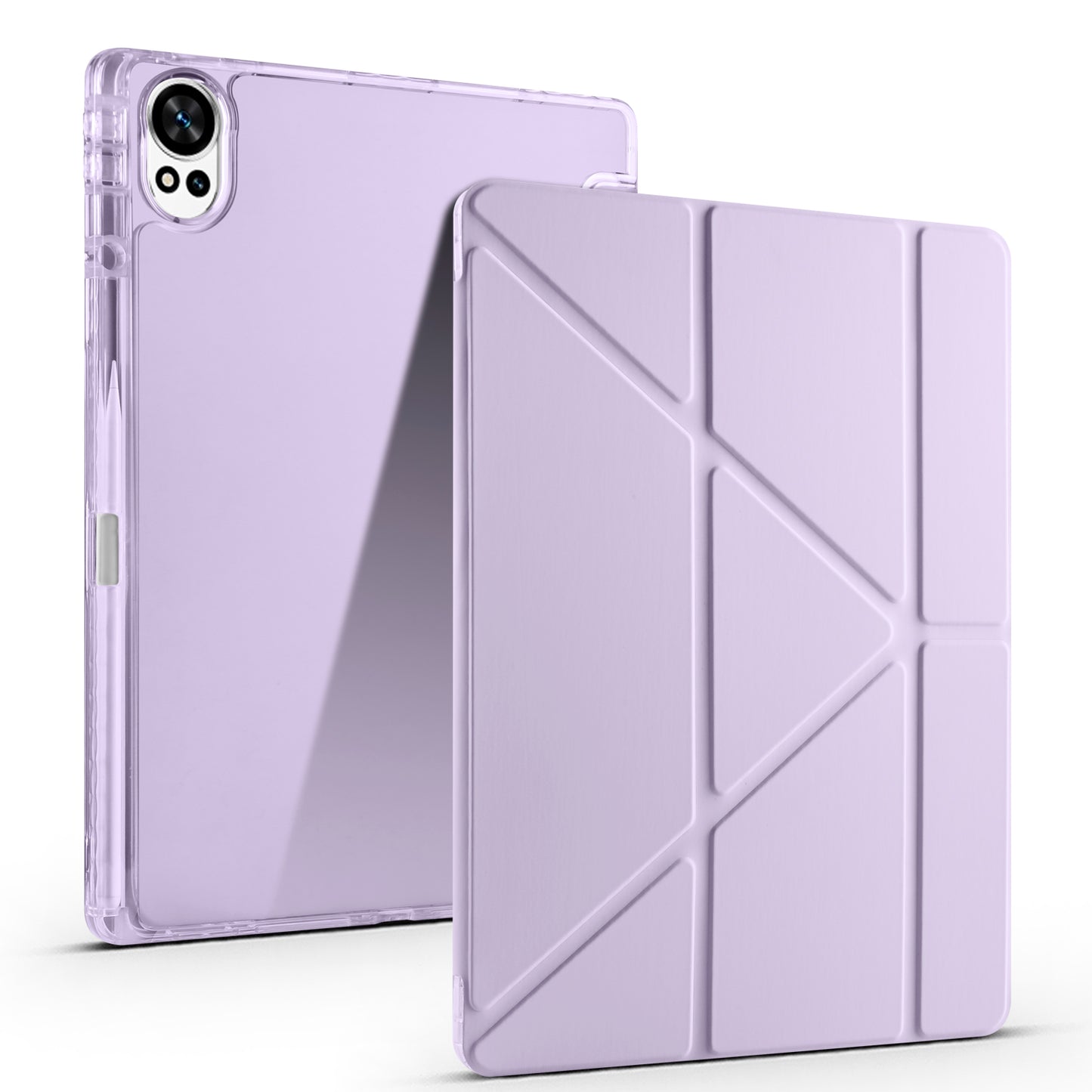 Huawei Matepad 12X Case Zore Tri Folding Stand Case with Pen Compartment Lilac