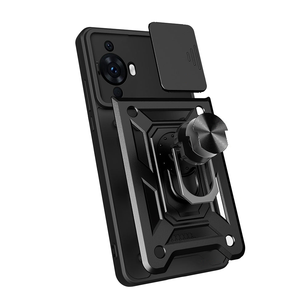 Huawei Nova 12S Case Magnetic Stand Camera Protection Zore Sliding Vega Cover Navy Blue