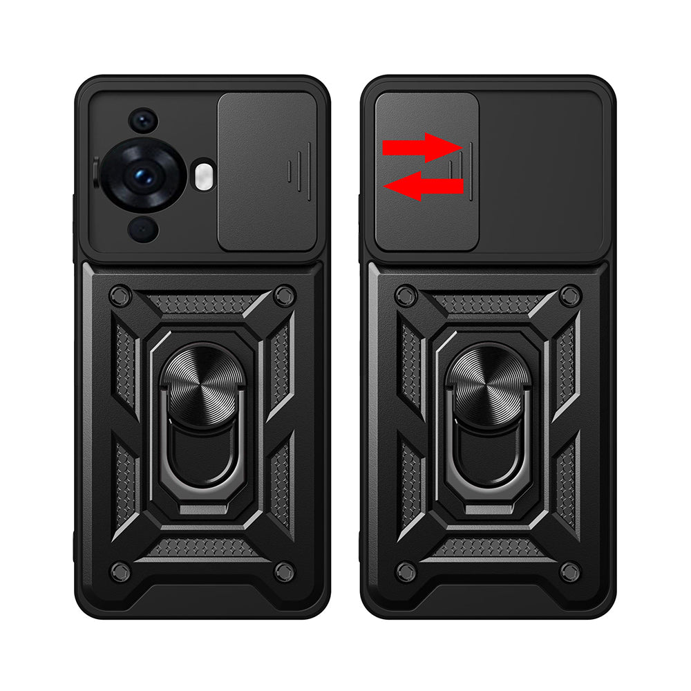 Huawei Nova 12S Case Magnetic Stand Camera Protection Zore Sliding Vega Cover Navy Blue