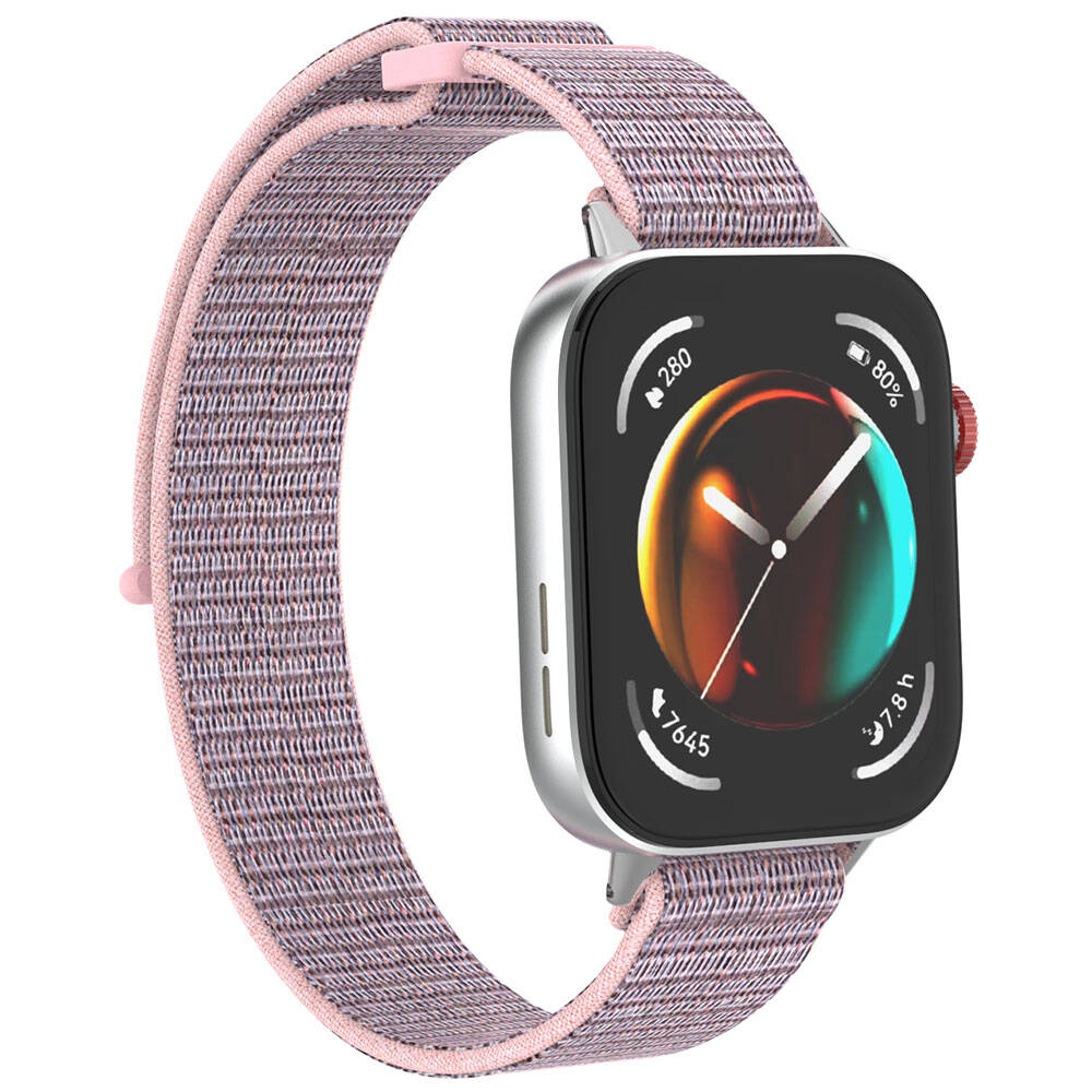 Huawei Watch Fit 3 Zore KRD-03 Straw Strap Pink Sand