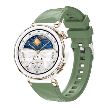 Huawei Watch GT5 Pro 42mm Zore KRD-129 Silicone Band Strap Green 