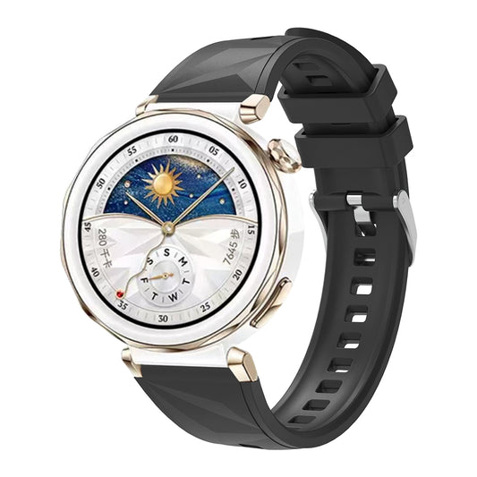 Huawei Watch GT5 Pro 42mm Zore KRD-129 Silicone Band Strap Black 